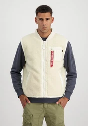 Alpha Industries Blouson Teddy Vest Khaki/Hellblau/Beige/Hellgrau/Weiß