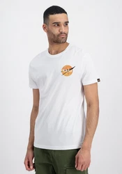 Alpha Industries T-Shirt NASA Davinci Weiß/Orange/Creme