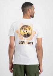 Alpha Industries T-Shirt NASA Davinci Weiß/Orange/Creme
