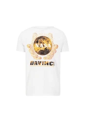 Alpha Industries T-Shirt NASA Davinci Weiß/Orange/Creme