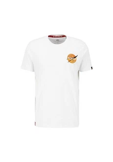 Alpha Industries T-Shirt NASA Davinci Weiß/Orange/Creme