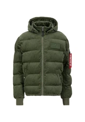 Alpha Industries Winterjacke Cold Weather Jackets Puffer Cord Dunkelgrün/Grün