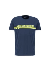 Alpha Industries T-Shirt Dunkelblau/Hellblau/Blau