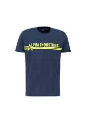 Alpha Industries T-Shirt Dunkelblau/Hellblau/Blau