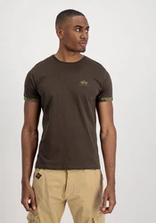 Alpha Industries T-Shirt Roll-Up Sleeve T-Shirt Khaki/Dunkelgrün/Dunkelbraun