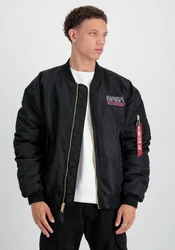 Alpha Industries Bomberjacke MA-1 NASA Skylab Schwarz/Dunkelblau/Beige/Hellblau