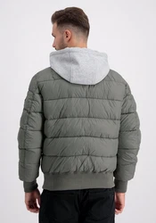 Alpha Industries Bomberjacke MA-1 ZH Puffer FD Dunkelgrün/Hellgrau/Grau/Grün/Khaki