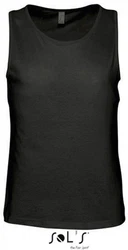 SOLS Herren Tank Top Justin Schwarz/Dunkelgrau