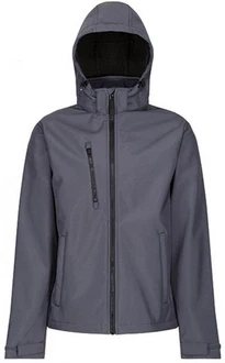 Regatta Professional Softshelljacke Venturer 3-layer Printable Hooded (RG701) Dunkelgrau/Dunkelblau/Hellgrau/Grau