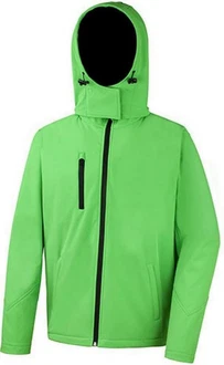 Result Softshelljacke Mens Core Lite Hooded  Grün/Neonfarben