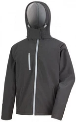 Result Softshelljacke Mens Core Lite Hooded  Dunkelgrau/Grau/Hellgrau