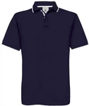 B&C Herren Poloshirt Safran Sport Dunkelblau/Blau