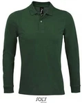 SOLS Langarm-Poloshirt Herren Long-Sleeve Piqu Polo Shirt Perfect Dunkelgrün/Grün