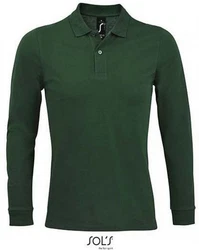 SOLS Langarm-Poloshirt Herren Long-Sleeve Piqu Polo Shirt Perfect Dunkelgrün/Grün