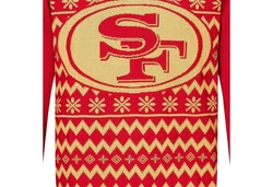 Forever Collectibles Rundhalspullover NFL Ugly XMAS Rot/Dunkelrot/Gold