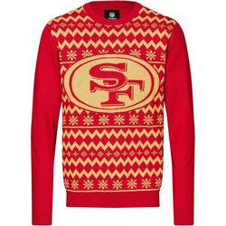 Forever Collectibles Rundhalspullover NFL Ugly XMAS Rot/Dunkelrot/Gold