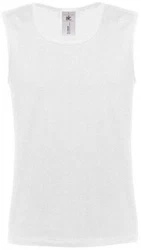 B&C Tanktop Vest Athletic Move Tank Top Herren T-Shirt Weiß/Creme/Grau