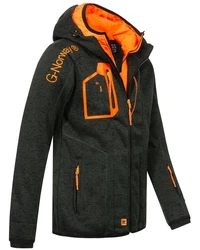 Geographical Norway Fleecejacke Herren  Orange/Dunkelgrau/Dunkelgrün