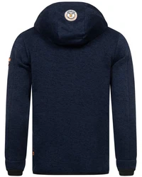 Geographical Norway Fleecejacke Herren  Dunkelblau/Orange/Hellblau