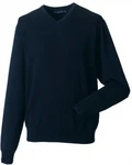 Russell Sweatshirt V-Neck Pullover Dunkelblau/Blau