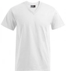 Promodoro V-Shirt Premium V-Neck Herren T-Shirt Grau/Weiß/Creme