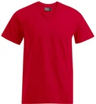 Promodoro V-Shirt Premium V-Neck Herren T-Shirt Rot/Dunkelrot/Rosa