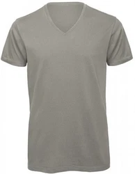 B&C V-Shirt Herren V-Neck T-Shirt Khaki/Grau/Hellgrau/Beige/Braun/Dunkelgrün