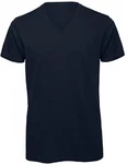 B&C V-Shirt Herren V-Neck T-Shirt Dunkelblau