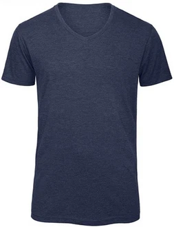 B&C V-Shirt Herren V-Neck Triblend