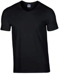 Gildan V-Shirt Softstyle V-Neck Herren T-Shirt Schwarz/Dunkelblau