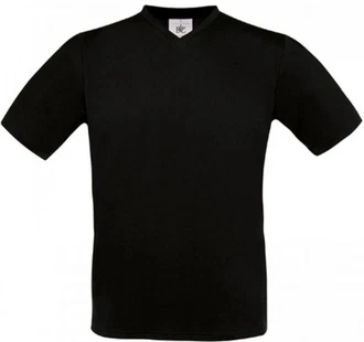 B&C V-Shirt Exact V-Neck Herren T-Shirt Schwarz