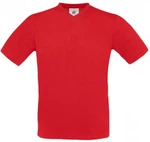 B&C V-Shirt Exact V-Neck Herren T-Shirt Rot