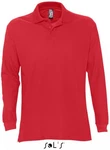 SOLS Langarm-Poloshirt Star Herren Rot