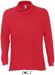 SOLS Langarm-Poloshirt Star Herren Rot