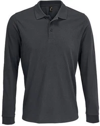 SOLS Langarm-Poloshirt Unisex Long Sleeve Polycotton Polo Shirt Dunkelgrau/Grau/Hellgrau/Dunkelblau