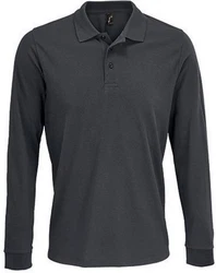 SOLS Langarm-Poloshirt Unisex Long Sleeve Polycotton Polo Shirt Dunkelgrau/Grau/Hellgrau/Dunkelblau