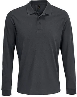 SOLS Langarm-Poloshirt Unisex Long Sleeve Polycotton Polo Shirt Dunkelgrau/Grau/Hellgrau/Dunkelblau