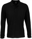 SOLS Langarm-Poloshirt Unisex Long Sleeve Polycotton Polo Shirt Schwarz