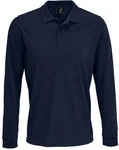 SOLS Langarm-Poloshirt Unisex Long Sleeve Polycotton Polo Shirt Dunkelblau/Blau