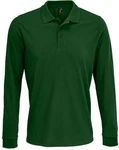 SOLS Langarm-Poloshirt Unisex Long Sleeve Polycotton Polo Shirt Grün/Dunkelgrün