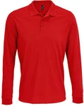 SOLS Langarm-Poloshirt Unisex Long Sleeve Polycotton Polo Shirt Rot/Dunkelrot