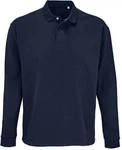 SOLS Langarm-Poloshirt Heritage Dunkelblau/Blau