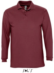 SOLS Langarm-Poloshirt Winter II Dunkelrot/Bordeaux/Rot