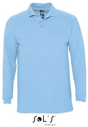 SOLS Langarm-Poloshirt Winter II Hellblau/Blau