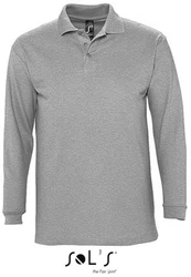 SOLS Langarm-Poloshirt Winter II Grau/Hellgrau