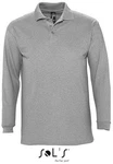 SOLS Langarm-Poloshirt Winter II Grau/Hellgrau SOLS Langarm-Poloshirt Winter II Grau/Hellgrau
