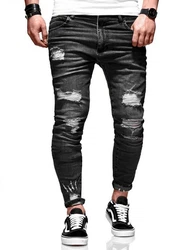 behype Slim-fit-Jeans Dino Schwarz/Dunkelgrau/Khaki
