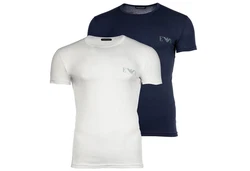 Emporio Armani T-Shirt 2er Pack BOLD MONOGRAM Marine/Wei