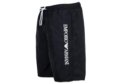 Emporio Armani Herren Bermuda-Badeshorts EMBROIDERY LOGO Schwarz