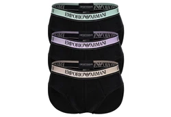 Emporio Armani Herren Slip Core Logoband 3er Pack Schwarz